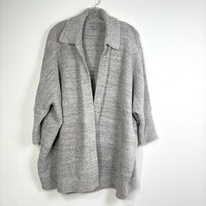 BAREFOOT DREAMS Cozychic Open Cardigan Sweater Boho Minimalist Beach Coastal OS